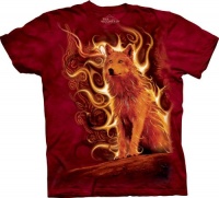 Phoenix Wolf Flame Men's Red Tee