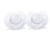 Philips AVENT Translucent Orthodontic Infant Pacifier, Clear, 0-6 Months