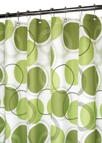 Park B. Smith Circle Central Shower Curtain, White/Green