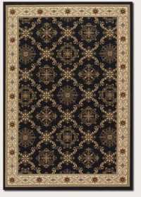 Couristan 6257/1000 HIMALAYA Sarouk 94-Inch by 134-Inch Polypropylene Area Rug, Ebony