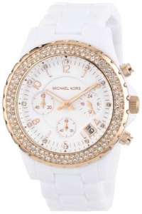 Michael Kors White Acrylic Golden Bezel Women's Watch MK5379