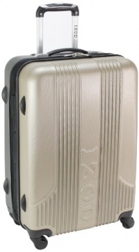 IZOD Luggage Voyager 2.0 24 Inch Ex[Amdab;E Spinner Upright Suitcase, Dry Champagne, Medium