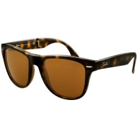 Ray-Ban RB4105 Folding Wayfarer Icons Sportswear Sunglasses/Eyewear - Demi Brown/B-15 XLT / Size 50mm