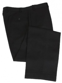 Calvin Klein Mens Flat Front Solid Navy Blue Wool Dress Pants