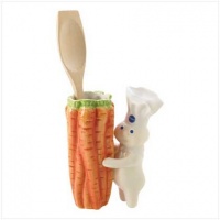 Doughboy Carrot Figure Kitchen Tool Utensil Holder