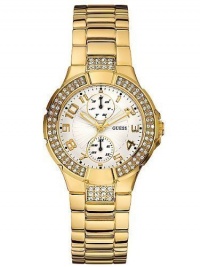 Guess LGuess Women's U13002L1 Gold Gold Tone Stainles-Steel Quartz Watch with White Dial