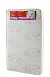 Dream On Me 3 Spring Coil Portable Crib Mattress, White