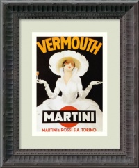 Vermouth Martini (ca. 1918) by Marcello Dudovich, Framed Print Art - 11.81 x 9.93