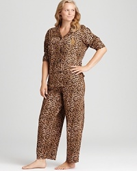 Dream of exotic places in an exotic print with this Lauren Ralph Lauren pajama set.