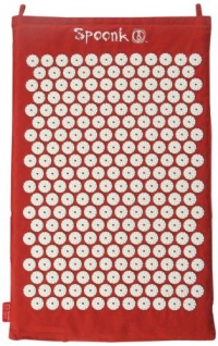 Saffron Red Hemp Acupressure Massage Mat with carry-bag