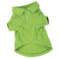 Zack & Zoey Cotton Polo Dog Shirt, Medium, 16-Inch, Parrot Green