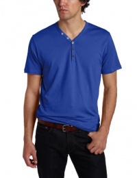 French Connection Men's Raw Surplus Short Sleeve Y-Neck Shirt