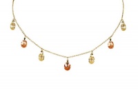 Studio 925 Champagne Diamond and Citrine CZ Briolette 18k Yellow Gold Vermeil Sterling Silver Necklace