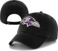 NFL Baltimore Ravens Clean Up Adjustable Hat, Black, One Size Fits All Fits All