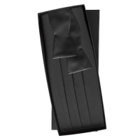 Black Self Tie & Cummerbund Set