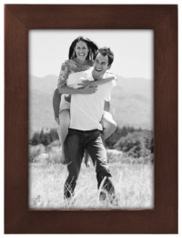 Malden Linear Wood 5-by-7-Inch Picture Frame, Walnut