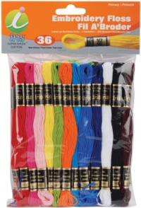 Cotton Embroidery Floss - Primary/36 Skeins