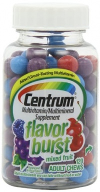 Centrum Flavor Burst Multi-Vitamin Chewable Tablets, Multi-fruit, 120 Count