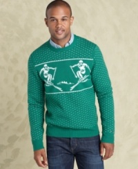 Whether you're hitting the slopes or hitting up a fireplace side seat in the ski lounge, this stylish Tommy Hilfiger sweater will be a huge hit.