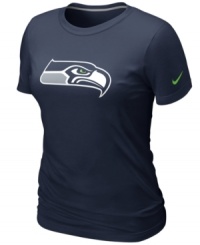 Team player. Show support for your favorite football team in this Seattle Seahawks NFL t-shirt from Nike.