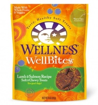 Wellness WellBites Dogs Treats, Lamb and Salmon, 8-Ounce Pouch