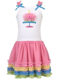 Rare Editions Girls 2-6X Tutu Birthday Dress, Pink, 4