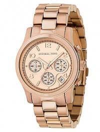 Michael Kors Watch Women's Rose Gold Plated Stainless Steel Bracelet MK5128