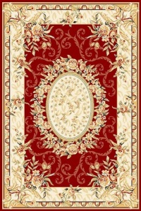 Safavieh LNH328C Lyndhurst Collection Red and Ivory Area Rug, 5-Feet 3-Inch by 7-Feet 6-Inch