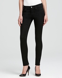 A shortcut to city chic, these Isaac Mizrahi Jeans accentuate a skinny silhouette with a saturated black wash for a sleek finish.