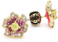 Juicy Couture Charms Flower Ultra Fuchsia Stud Earrings