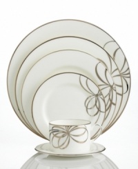 There's no classier canvas for your favorite recipes than the kate spade Belle Boulevard dinnerware collection. Featuring a distinctive platinum band and whimsical bow design on the finest white china, its easy sophistication makes every meal a work of art.