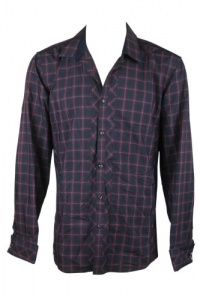 INC International Concepts Mens Plaid Print Shirt