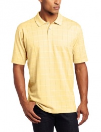 Van Heusen Men's Short Sleeve Printed Windowpane Polo