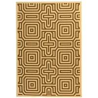 Safavieh Courtyard Collection CY2962-3001 Natural and Brown Indoor/Outdoor Area Rug, 2-Feet 7-Inch by 5-Feet