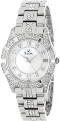 Bulova Women's 96L116 Swarovski Crystal Bracelet Mother of Pearl Dial Watch