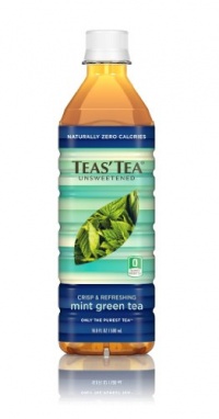 Teas' Tea Mint Green Unsweetened Tea, 16.9-Ounce Bottles (Pack of 12)