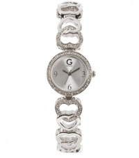 G by GUESS Women's Heart Jewelry Silver-Tone Watch