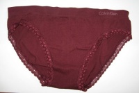 Calvin Klein bikini underwear, color: maroon, size SMALL, seamless with lace