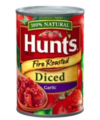 Hunt's  Diced Tomatoes Fire Roasted With Garlic, 14.5-Ounce Units (Pack of 12)