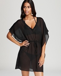 This slightly sheer Tommy Bahama caftan covers just enough--slip it on over your bikini for a slight dose of modesty.