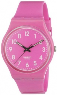 Swatch Women's GP128 Quartz Plastic Pink Dial Watch