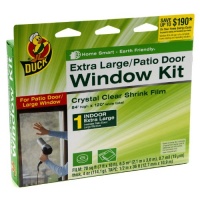 Duck Brand 281065 Indoor Extra Large Window/Patio Door Shrink Film Kit, 84-by-120-Inch