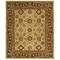 Safavieh Anatolia Collection Handmade Ivory and Brown Hand-Spun Wool Area Rug, 6-Feet by 9-Feet