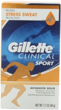 Gillette Clinical Strength Sport Anti-Perspirant / Deodorant 1. 7 Oz, 1.7 Ounce (Pack of 2)