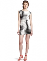 French Connection Women's Scott Stripe Capsleeve Dress