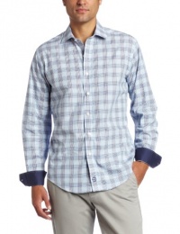 Marc New York Men's Plaid Poplin Dress Shirt