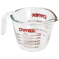 Pyrex Prepware 1-Cup Measuring Cup, Clear with Red Measurements