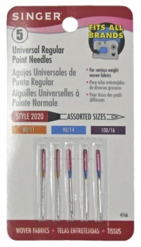 Singer Universal Regular Point Machine Needles 5-Count