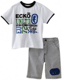 Ecko Boys 2-7 2 Piece Short Set, White, 2T