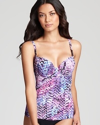 Charm your admirers in this snake-sational tankini top. Gottex takes the exotic trend to another level in standout color.